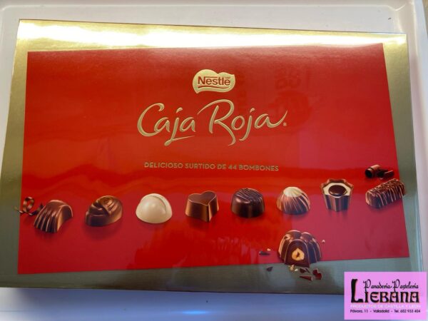 caja bombones roja